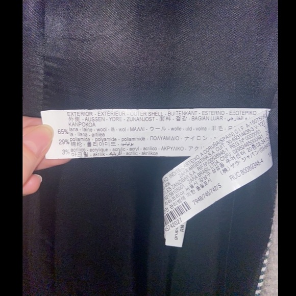 Zara wool blend women’s double breasted coat - Picture 7 of 7